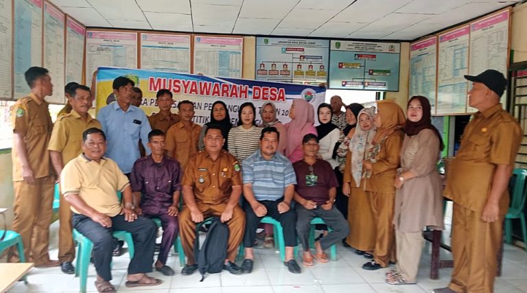 Usai Salurkan BLT DD, Pemdes Datar lebar Gelar Musdes Pra Pelaksana Kegiatan Fisik