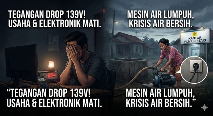 Krisis listrik Seluma tegangan drop 139 Volt merusak elektronik warga