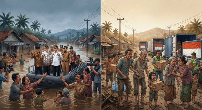 Ilustrasi kritik warga terhadap kinerja BPBD Seluma saat banjir